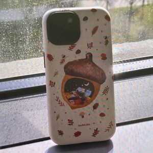 Cute Acorn Design Phone Case - White